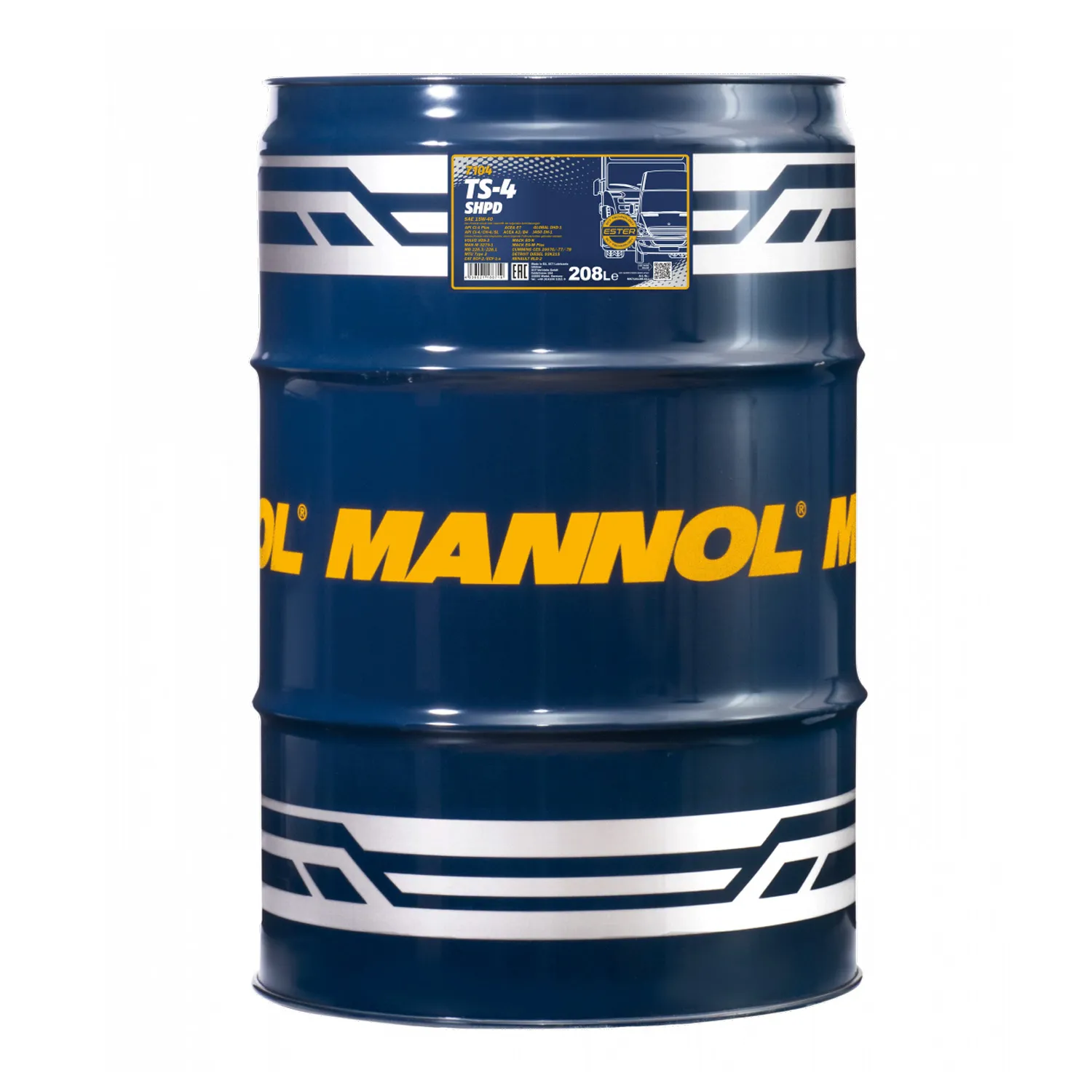 ACEITE MANNOL TS-4 EXTRA SHPD MN7104-DR 15W-40 API SL/CI-4 — TAMBOR 208 L