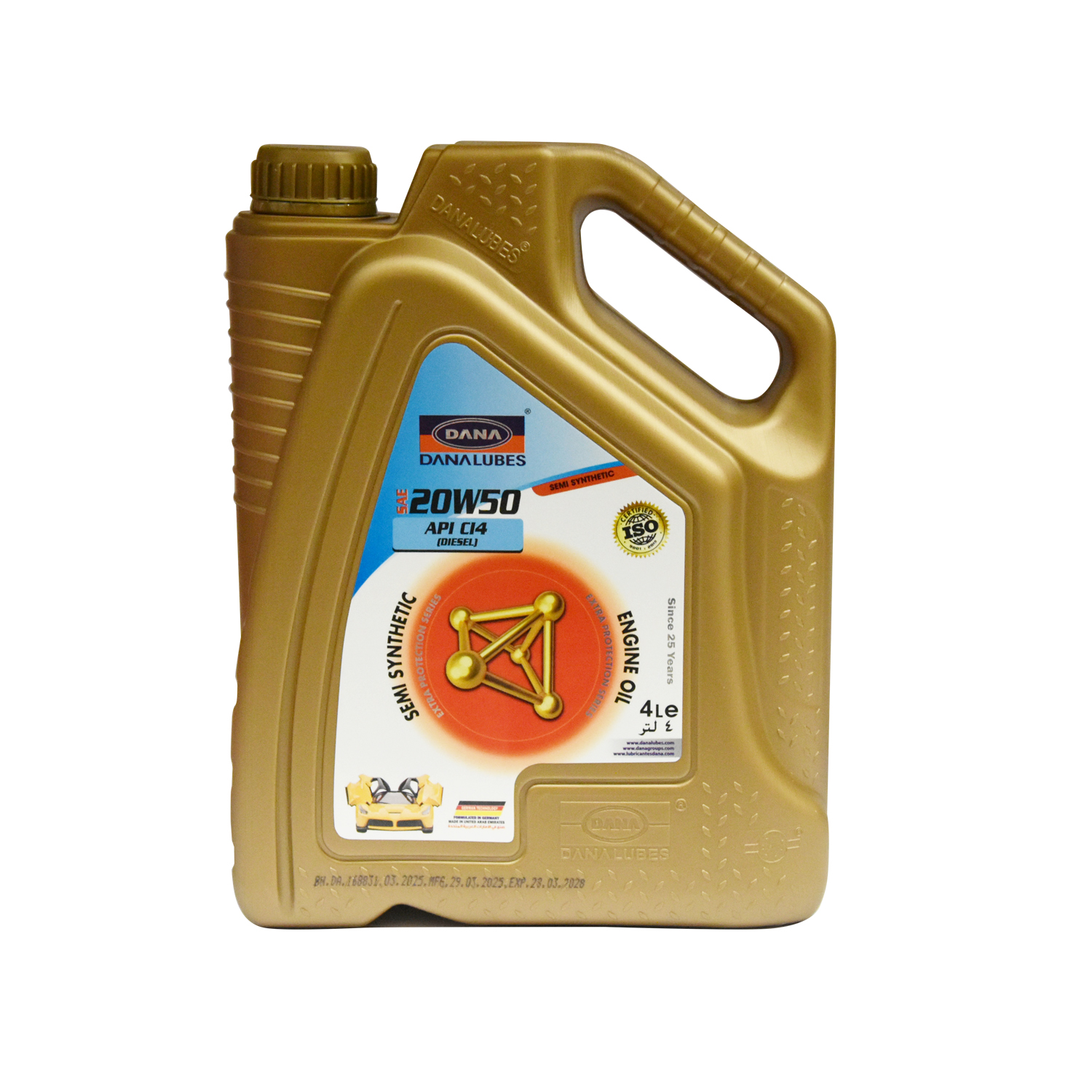ACEITE 20W50 4LT SEMI SINTETICO API CI4 DANA UE:6