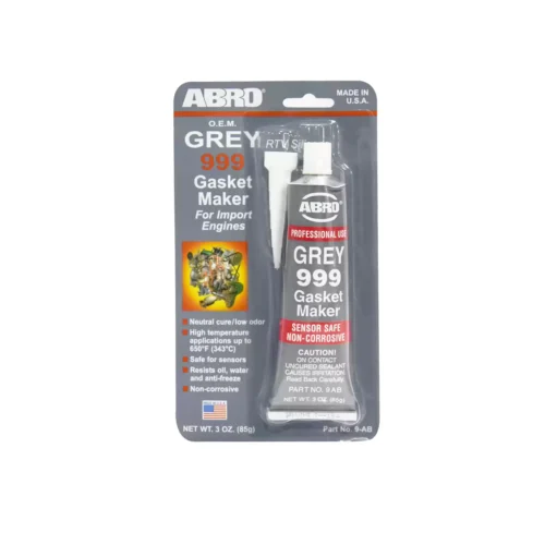 SILICONA GRIS DE ALTA TEMPERATURA 85GR ABRO UE:12