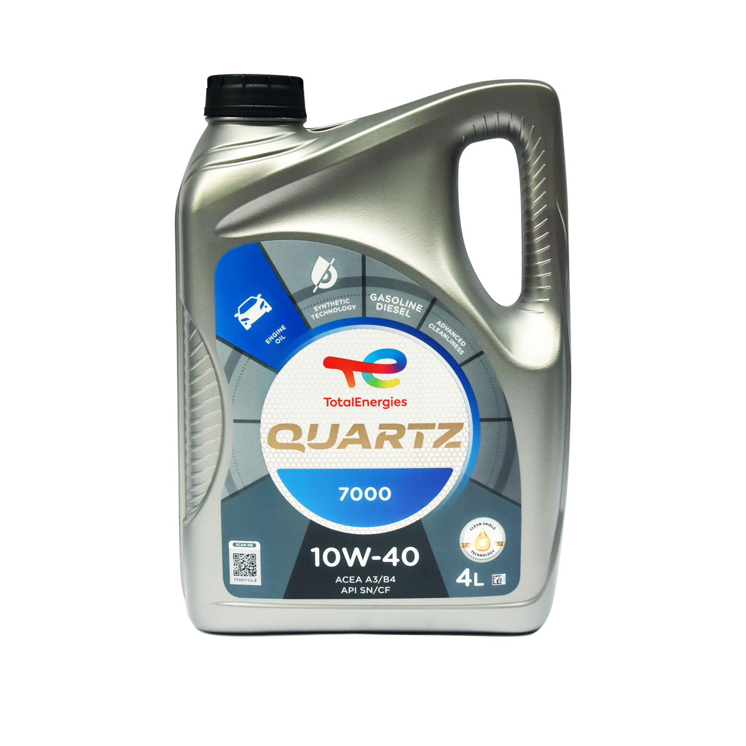 ACEITE 10W40 4LTS TOTAL QUARTZ 7000 API SN CF TOTAL CHILE UE:3