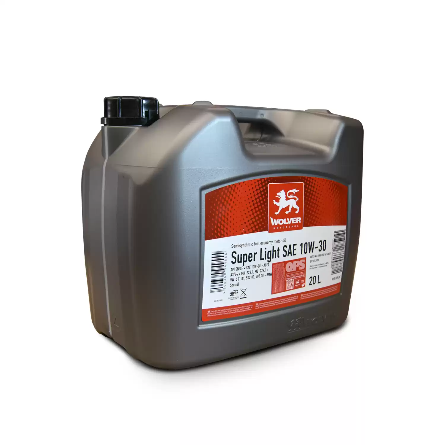 ACEITE 10W30 20LT SUPER LIGHT SAE API SN CF ACEA A3 B3 A3 B4 WOLVER UE: 1